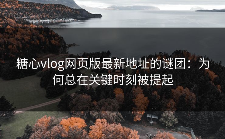 糖心vlog网页版最新地址的谜团：为何总在关键时刻被提起